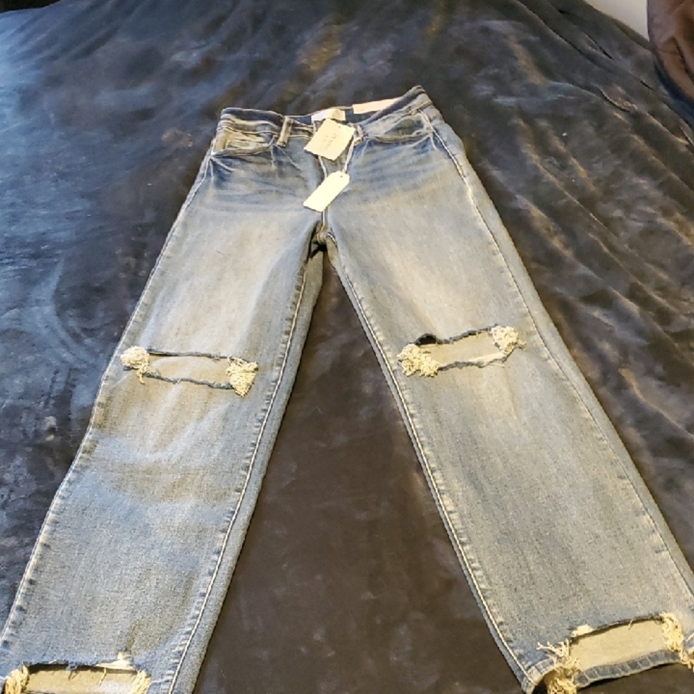 Light Blue Distressed Women's Jeans